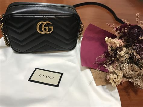 gucci marmont 背帶 太 長|[心得] 終於入手心心念念的Gucci Marmont Mini .